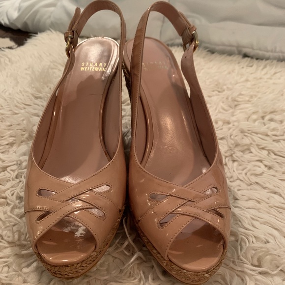 Stuart Weitzman espadrille platform wedge, size 8 - Picture 2 of 5